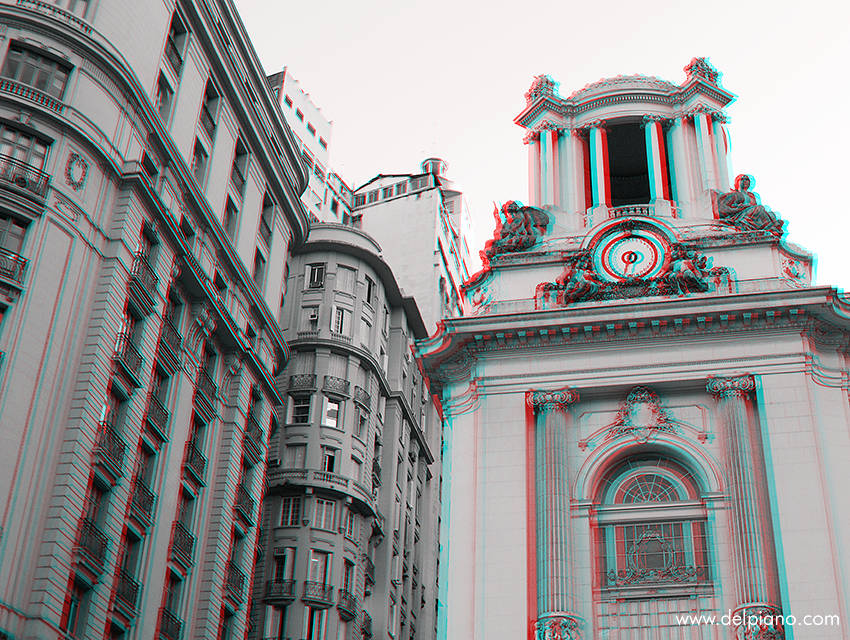 3D stereo Anaglyphs of buildings and architecture in Latin America