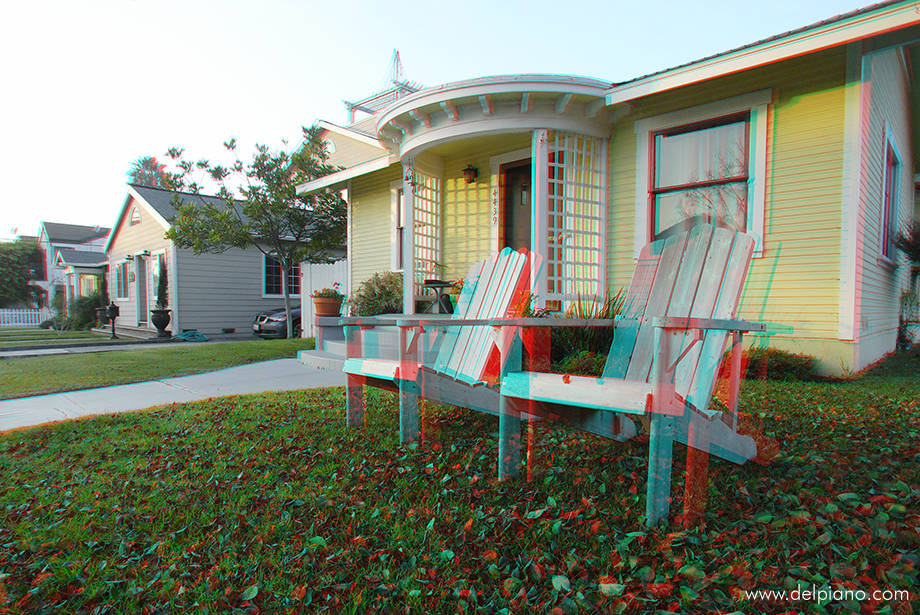 3D stereo Anaglyphs of Californian Homes and California Lifestyle