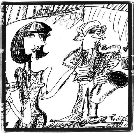 There was a time when I payed Bossa Nova too, here a sketck, Gigi, the singer and band leader