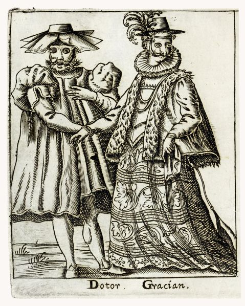 Etching by Francesco Bertelli: Dotor Gracian (1642)