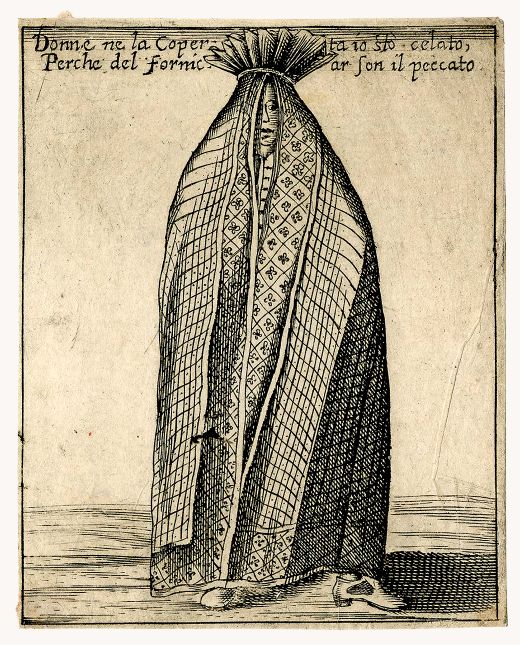 Etching by Francesco Bertelli: "Maschera da Coltra" - 1642