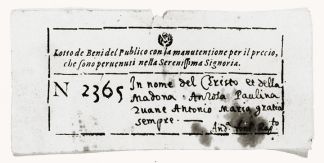 Public Lottery ticket in Venice