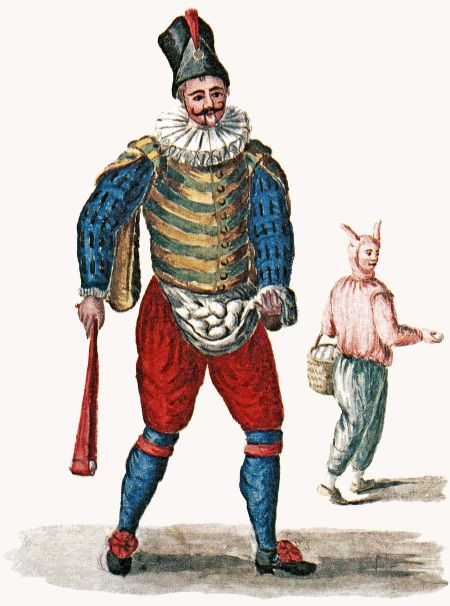 Watercolor by Giovanni Grevembroch: "Frombolatore"