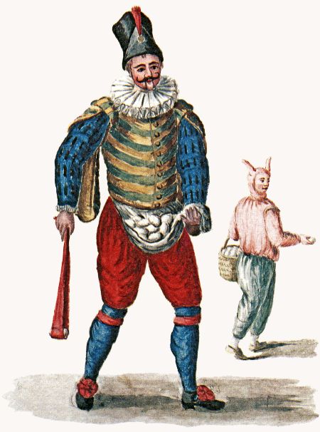 Watercolor by Giovanni Grevembroch: "Frombolatore"