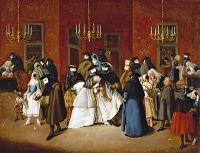 Pietro Longhi: The Ridotto in Venice - oil on canvas (ca. 1750)