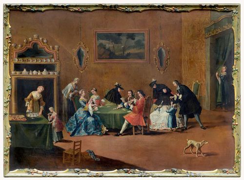 Pietro Longhi: "Card players" - oil on canvas (18th century)
