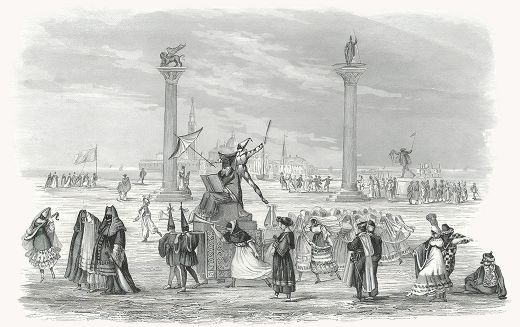 Anonymous Artist: The Carnival of Venice - engraving (1834-1837)