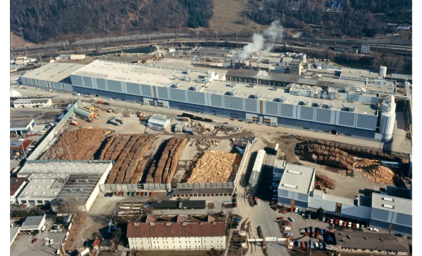 Leikam factory: airview of quite a paper production plant in Austria