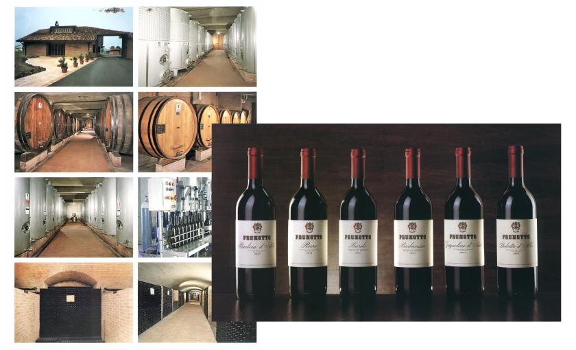 Prunotto wines, Alba - Italy. Catalogue page and product picture