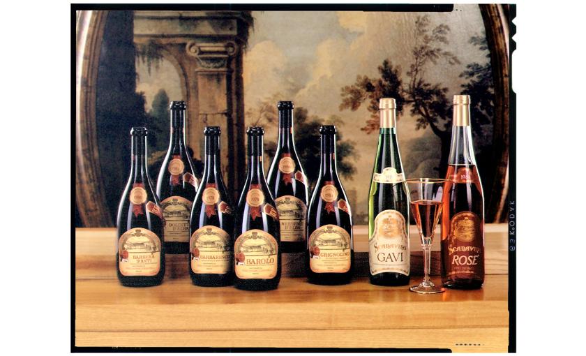 Product line photo for the Scanavino wine company, somewhere around Alba (CN), Italy