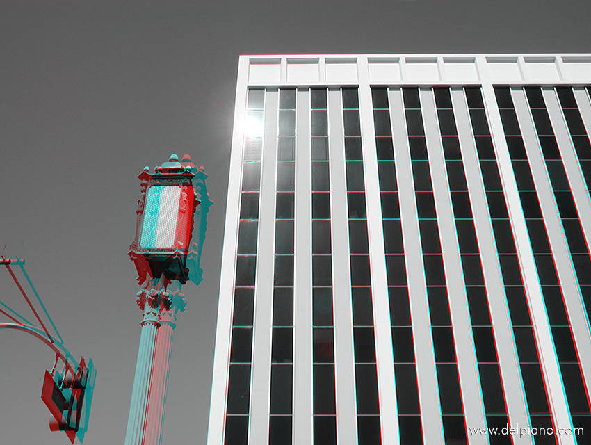 3D stereo Anaglyphs of abstract architectural situations