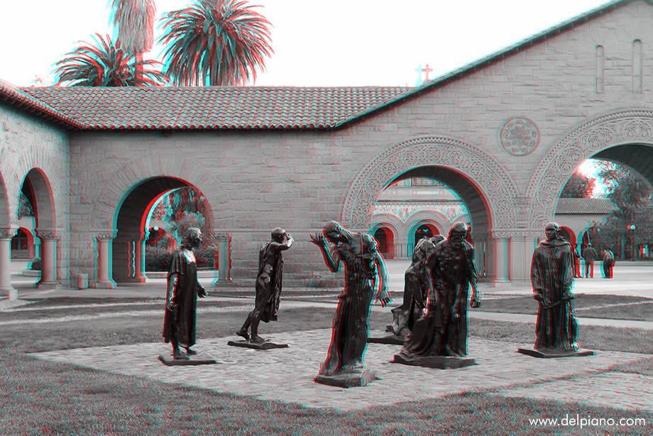 3D stereo Anaglyphs of sculptures, statues, bas-reliefs, monuments 