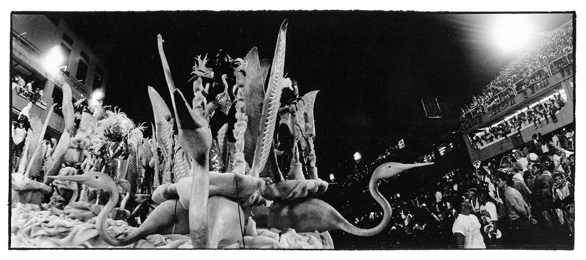 Carnival in Rio - big Samba School float in the Sambodrome