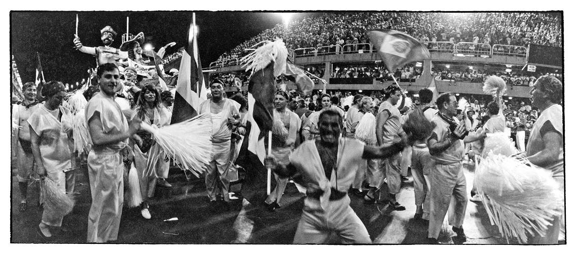 Rio de Janeiro - the Italian Samba School of Cento parades in the Sambodromo Sapucaí