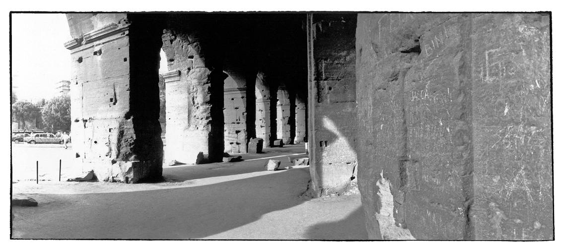 Roma - View from under the arch of the Coliseum