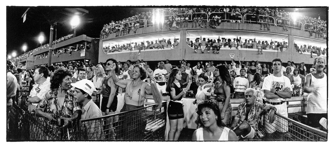 Public rooting for their Samba School in the Rio Sambodrome