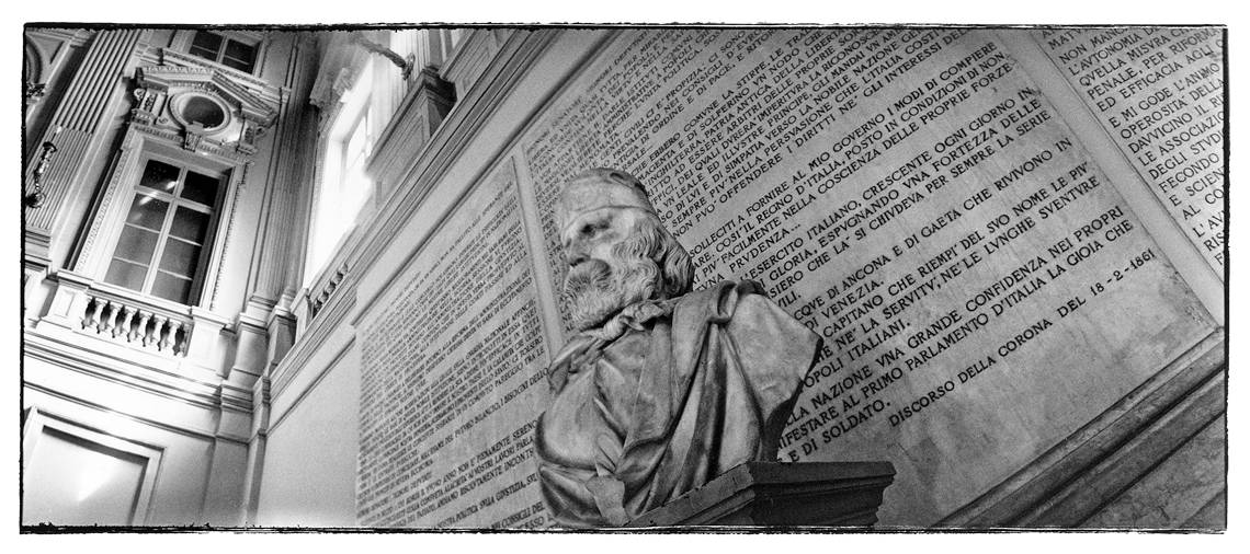 Torino - Bust of Garibaldi in hall of Public building