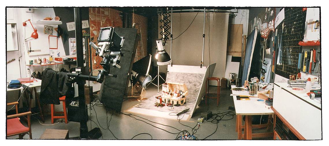 Photographic lights setting in Studio Delpiano