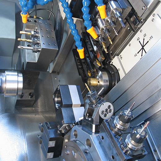 Working Area of a Hanwha Swiss Type automatic lathe