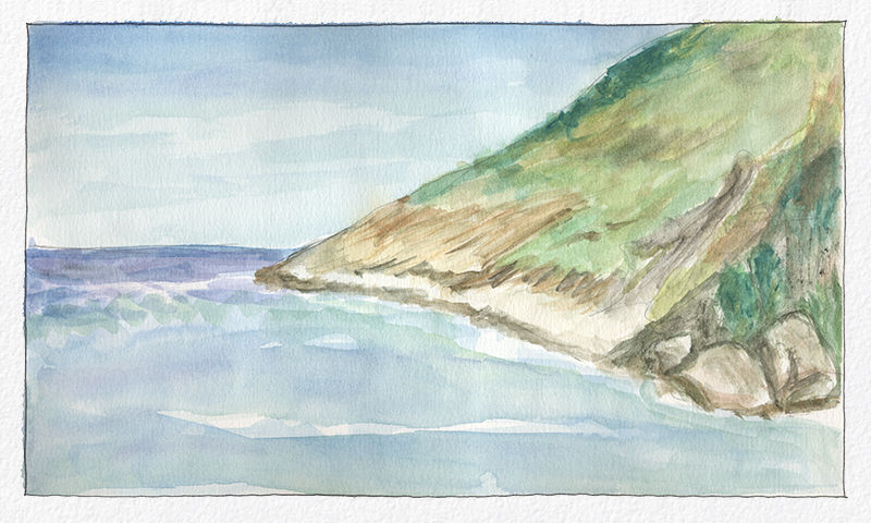 Watercolor painting - Pedra de Grumari