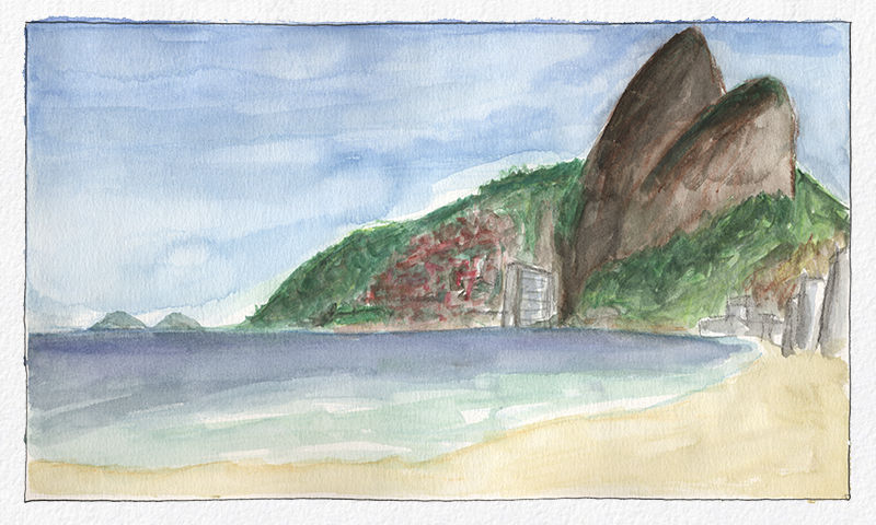 Watercolor painting - Os Dois Irmãos